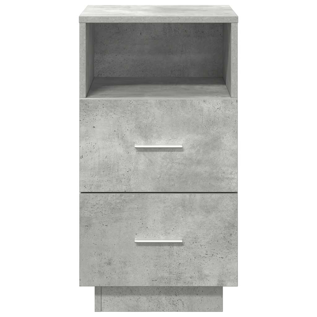 Tables de chevet 2 pcs avec 2 tiroirs gris béton 36x36x68 cm - XIOS