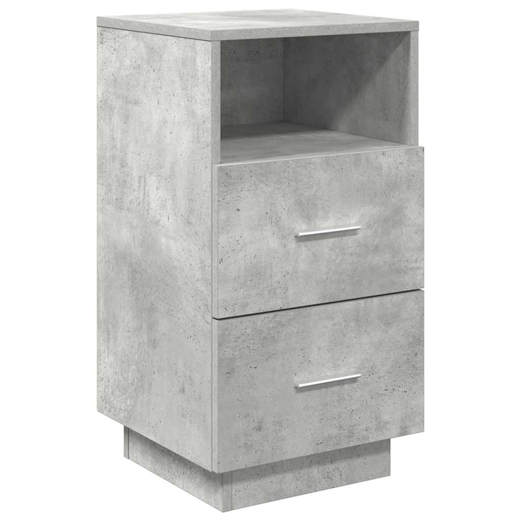 Tables de chevet 2 pcs avec 2 tiroirs gris béton 36x36x68 cm - XIOS