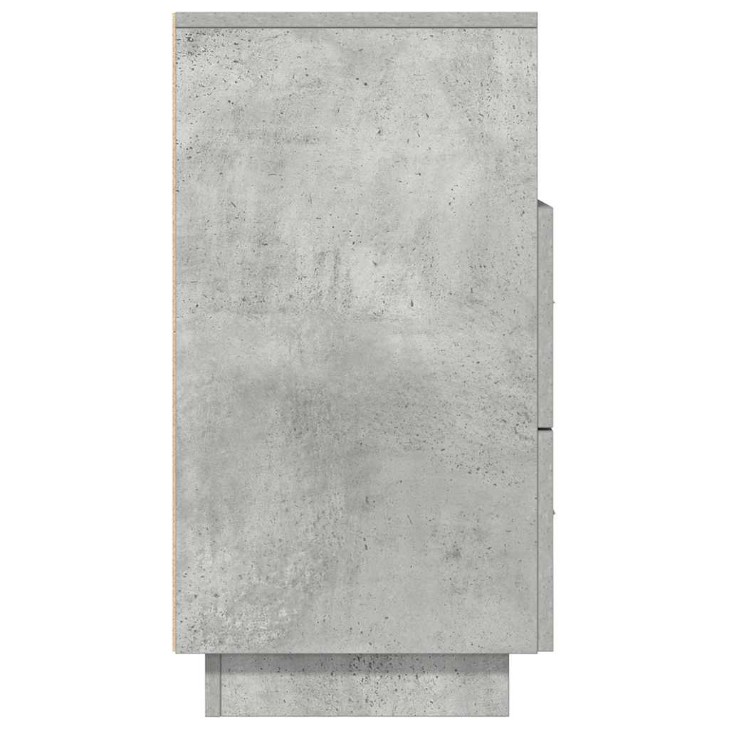 Tables de chevet 2 pcs avec 2 tiroirs gris béton 36x36x68 cm - XIOS