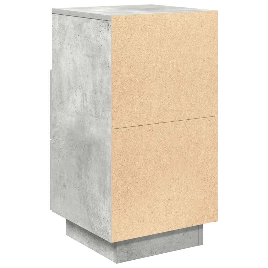 Tables de chevet 2 pcs avec 2 tiroirs gris béton 36x36x68 cm - XIOS