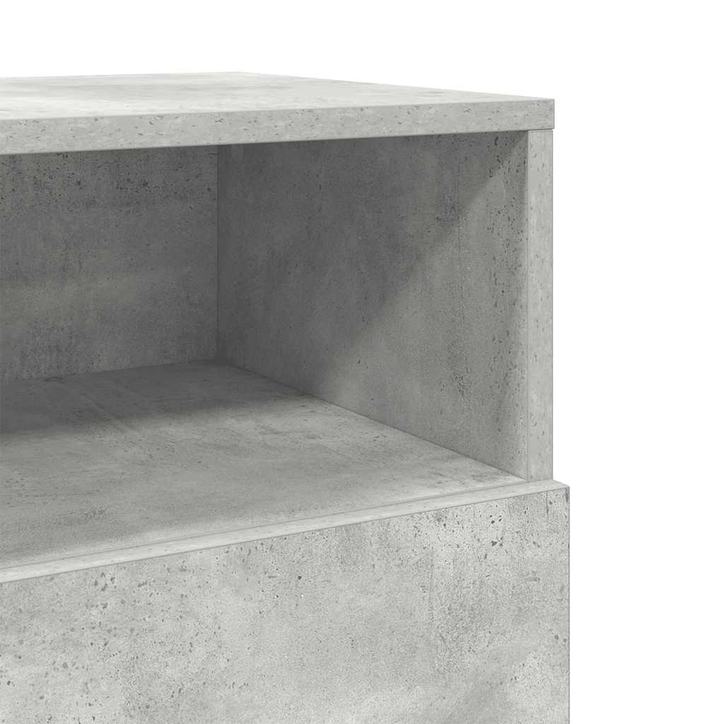 Tables de chevet 2 pcs avec 2 tiroirs gris béton 36x36x68 cm - XIOS