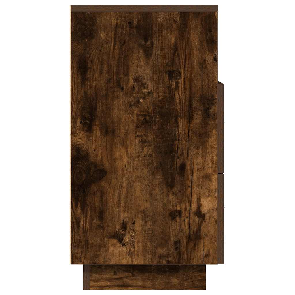 Tables de chevet 2 pcs avec 2 tiroirs chêne fumé 36x36x68 cm - XIOS