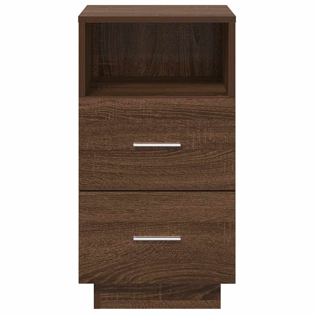 Tables de chevet 2 pcs avec 2 tiroirs chêne marron 36x36x68 cm - XIOS
