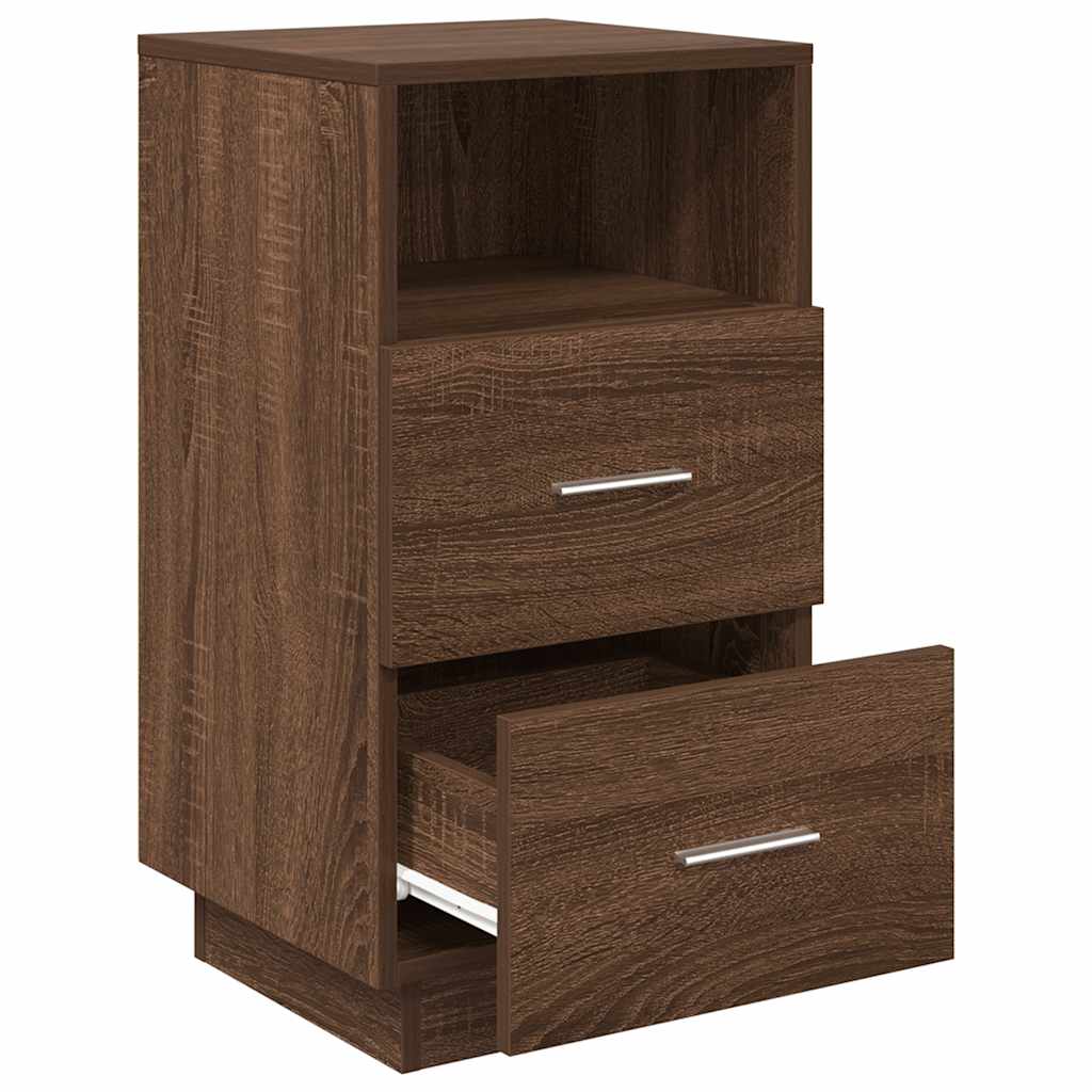 Tables de chevet 2 pcs avec 2 tiroirs chêne marron 36x36x68 cm - XIOS