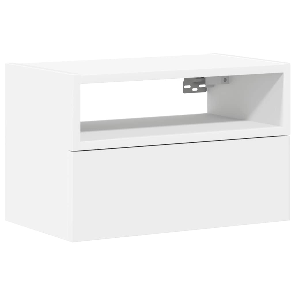 Table de chevet murale blanc 45x26x28,5 cm - XIOS