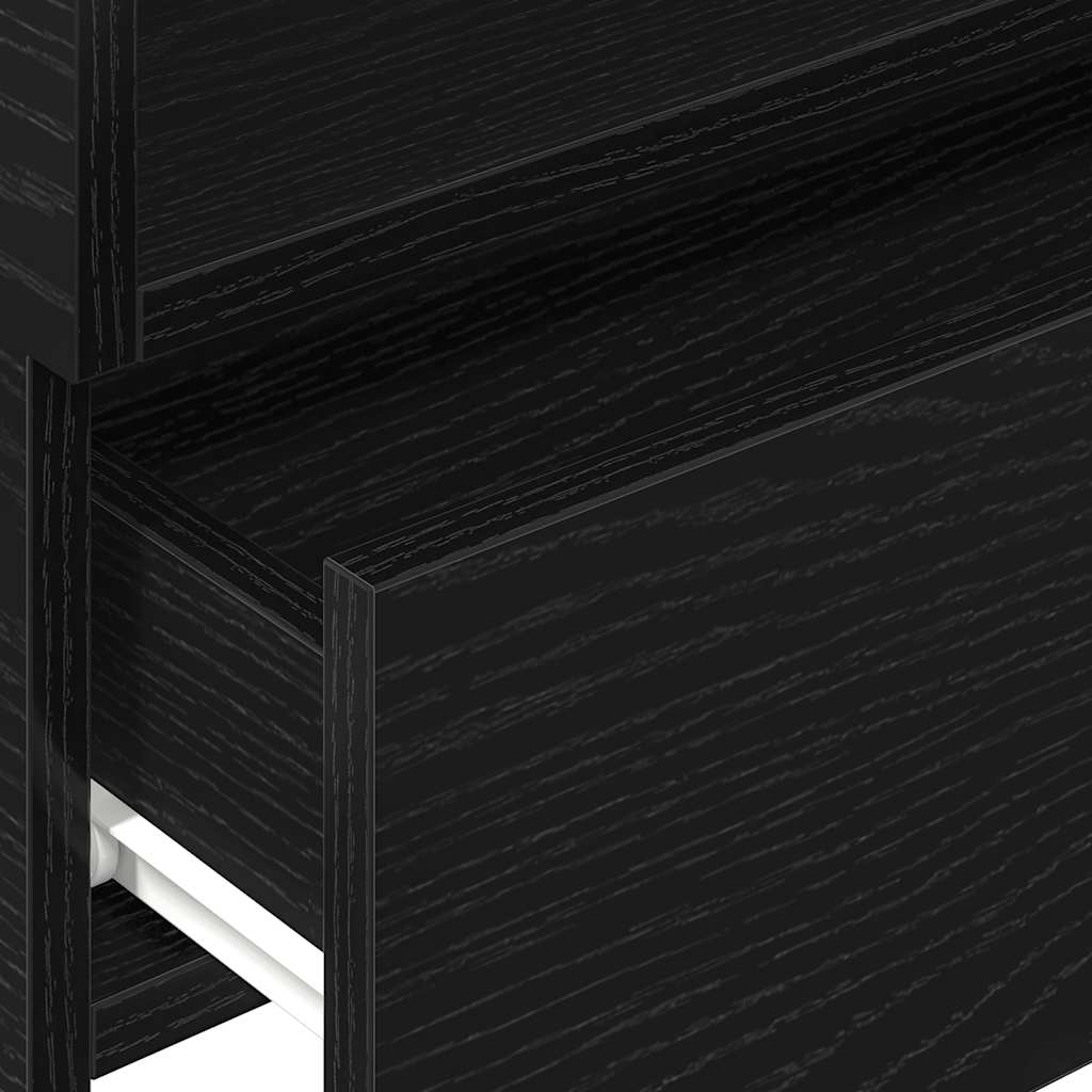 Table de chevet murale noir 45x26x28,5 cm - XIOS