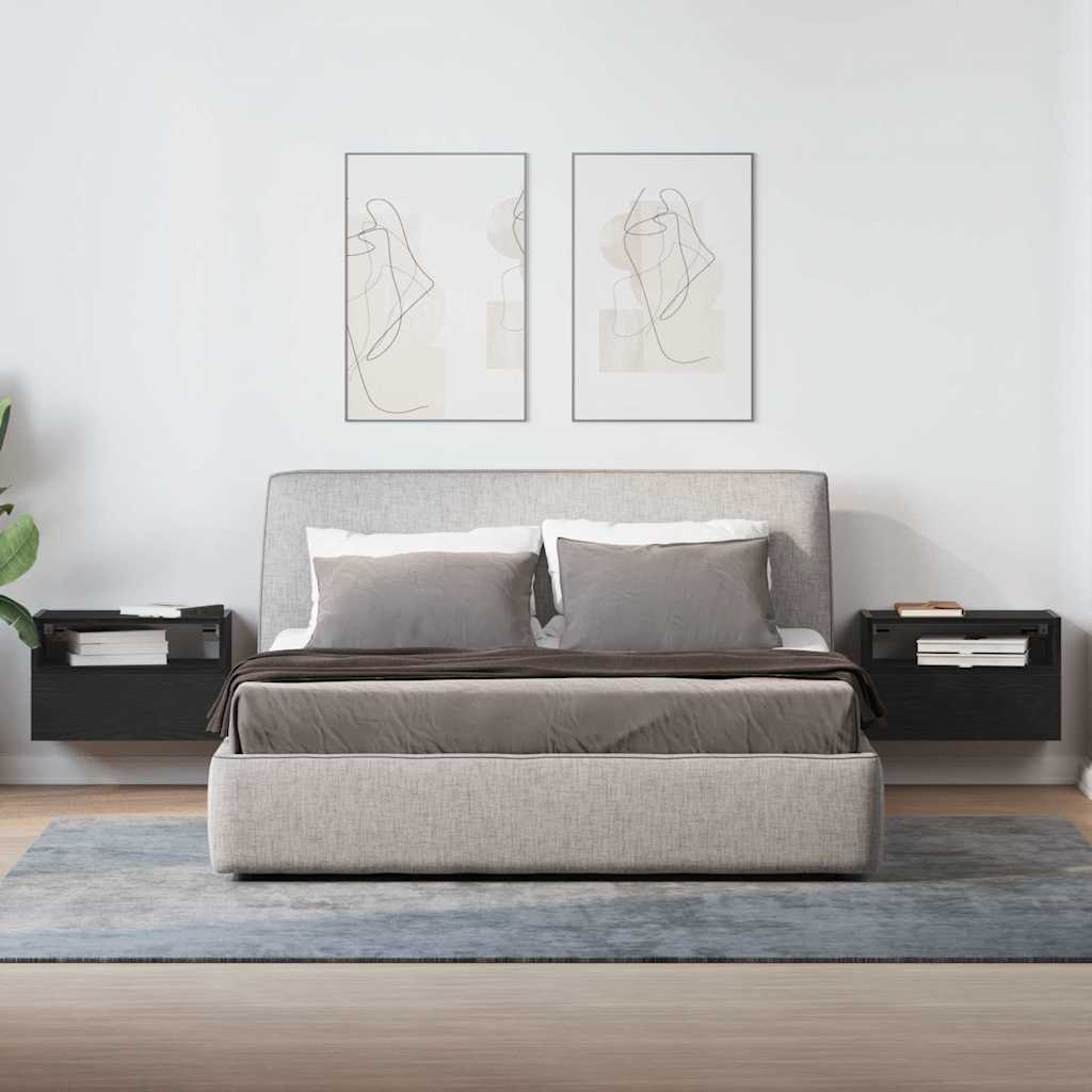 Tables de chevet murales 2 pcs noir 45x26x28,5 cm - XIOS