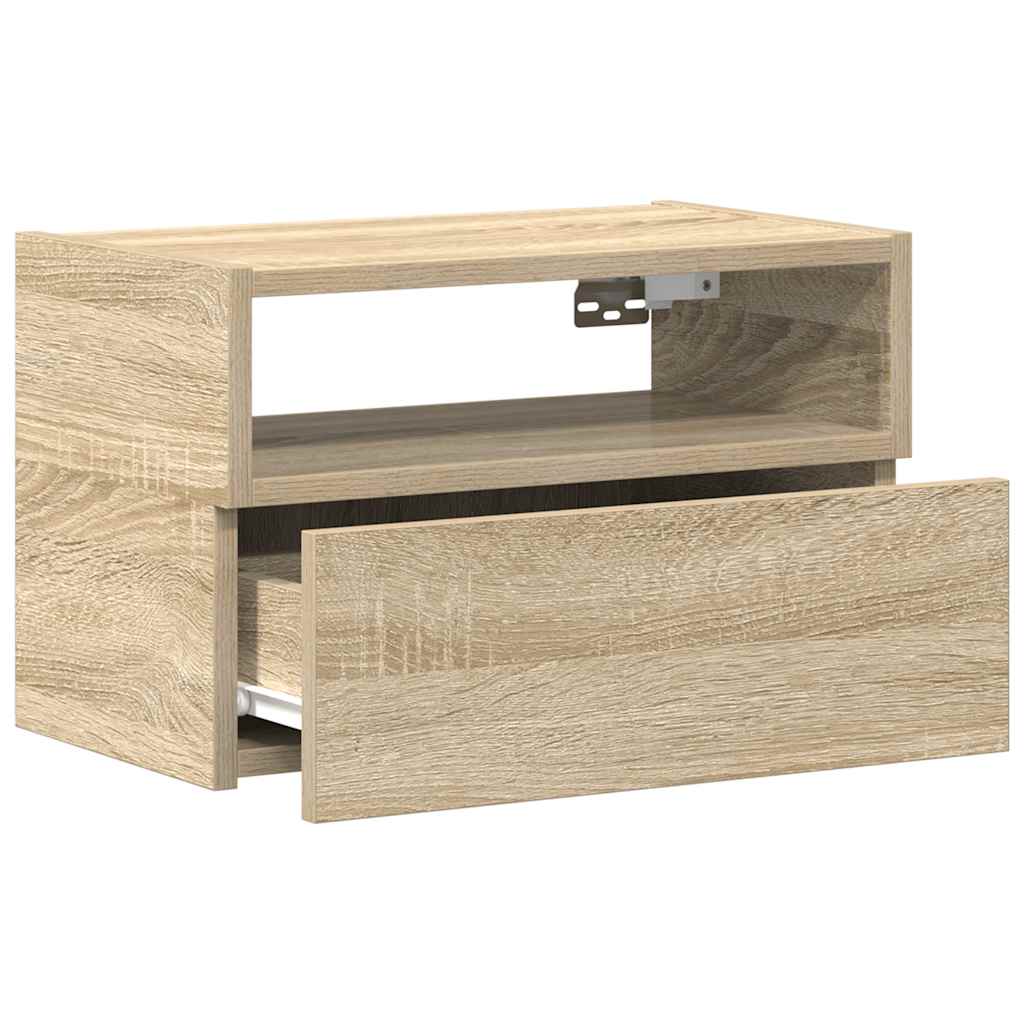 Tables de chevet murales 2 pcs chêne sonoma 45x26x28,5 cm - XIOS