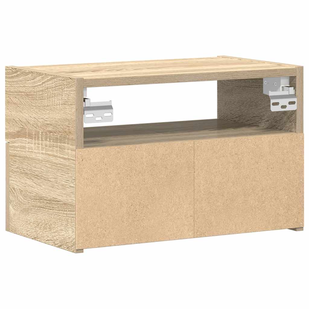 Tables de chevet murales 2 pcs chêne sonoma 45x26x28,5 cm - XIOS