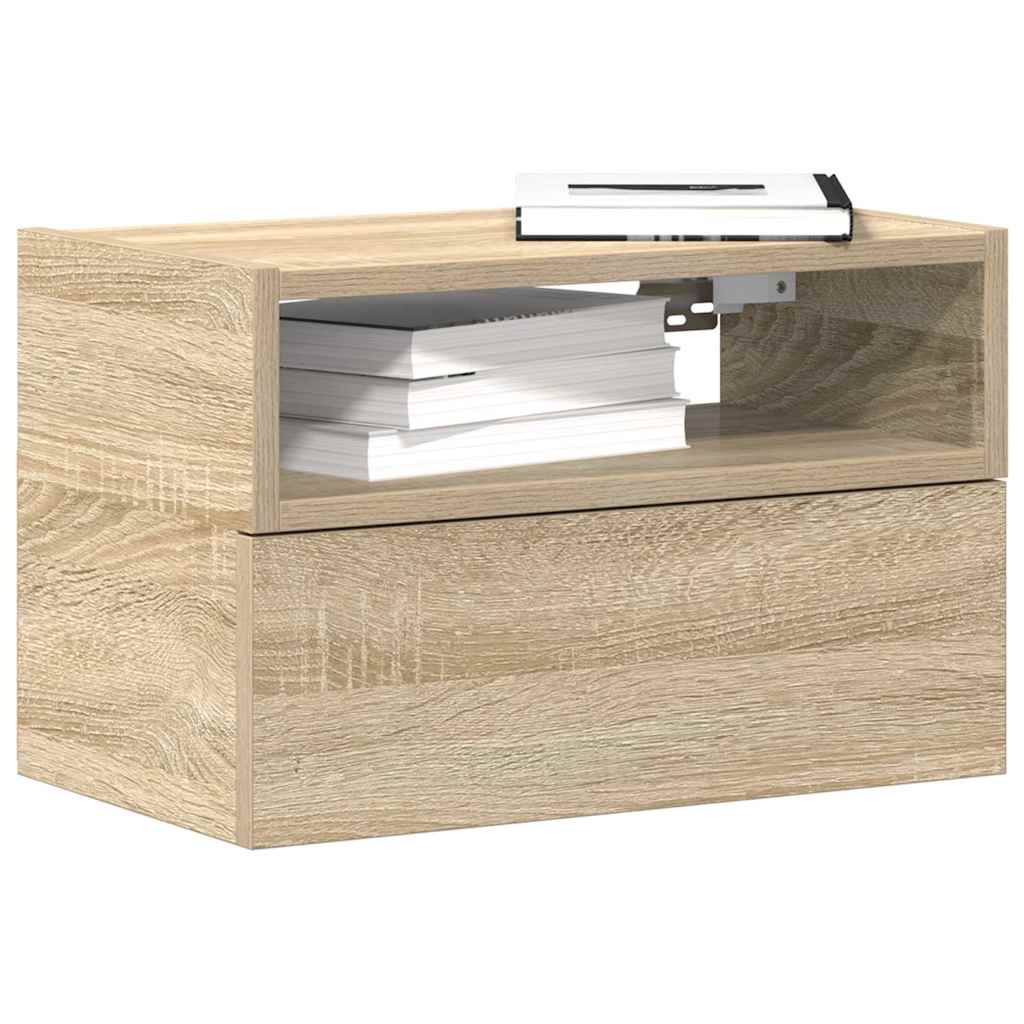 Tables de chevet murales 2 pcs chêne sonoma 45x26x28,5 cm - XIOS