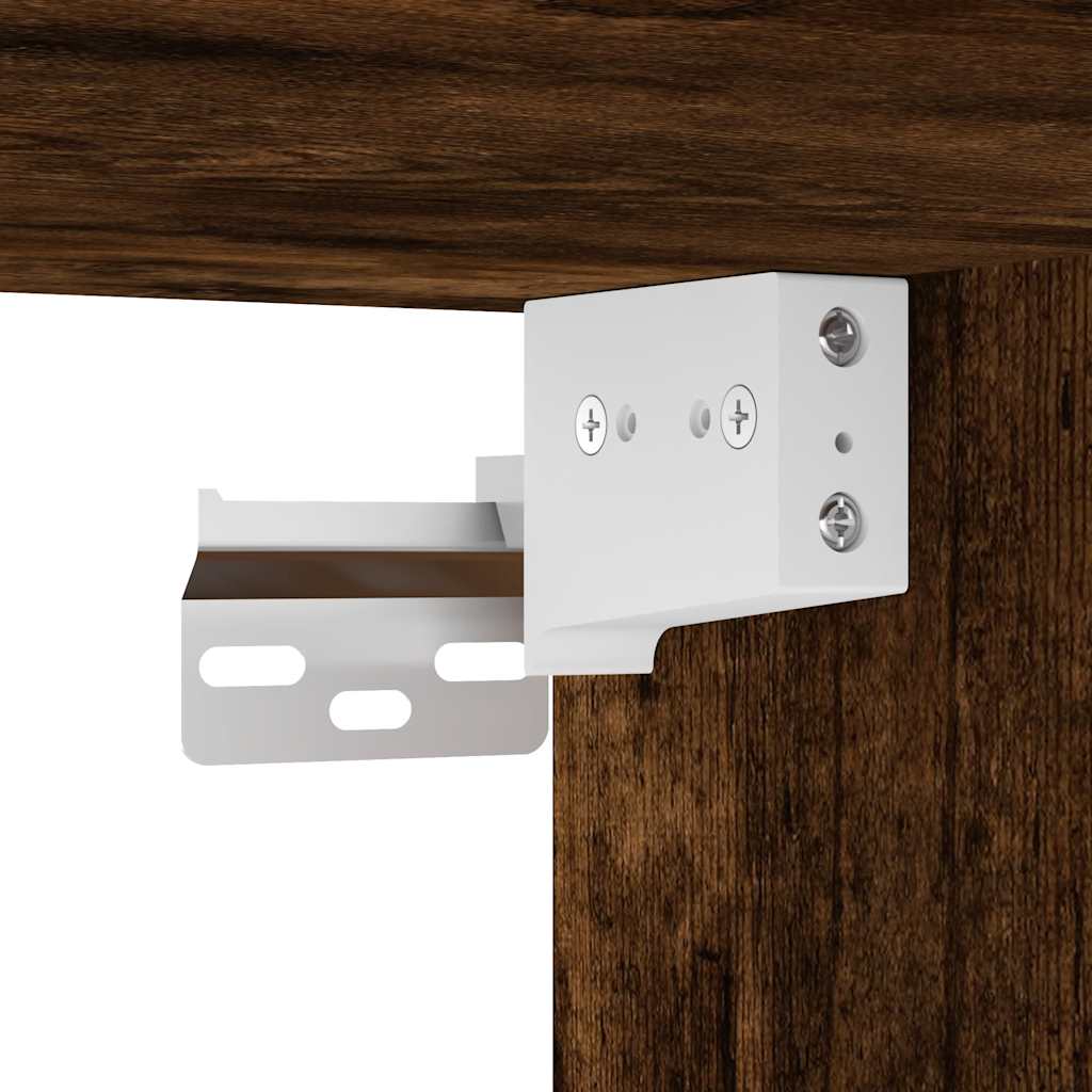 Table de chevet murale chêne fumé 45x26x28,5 cm - XIOS