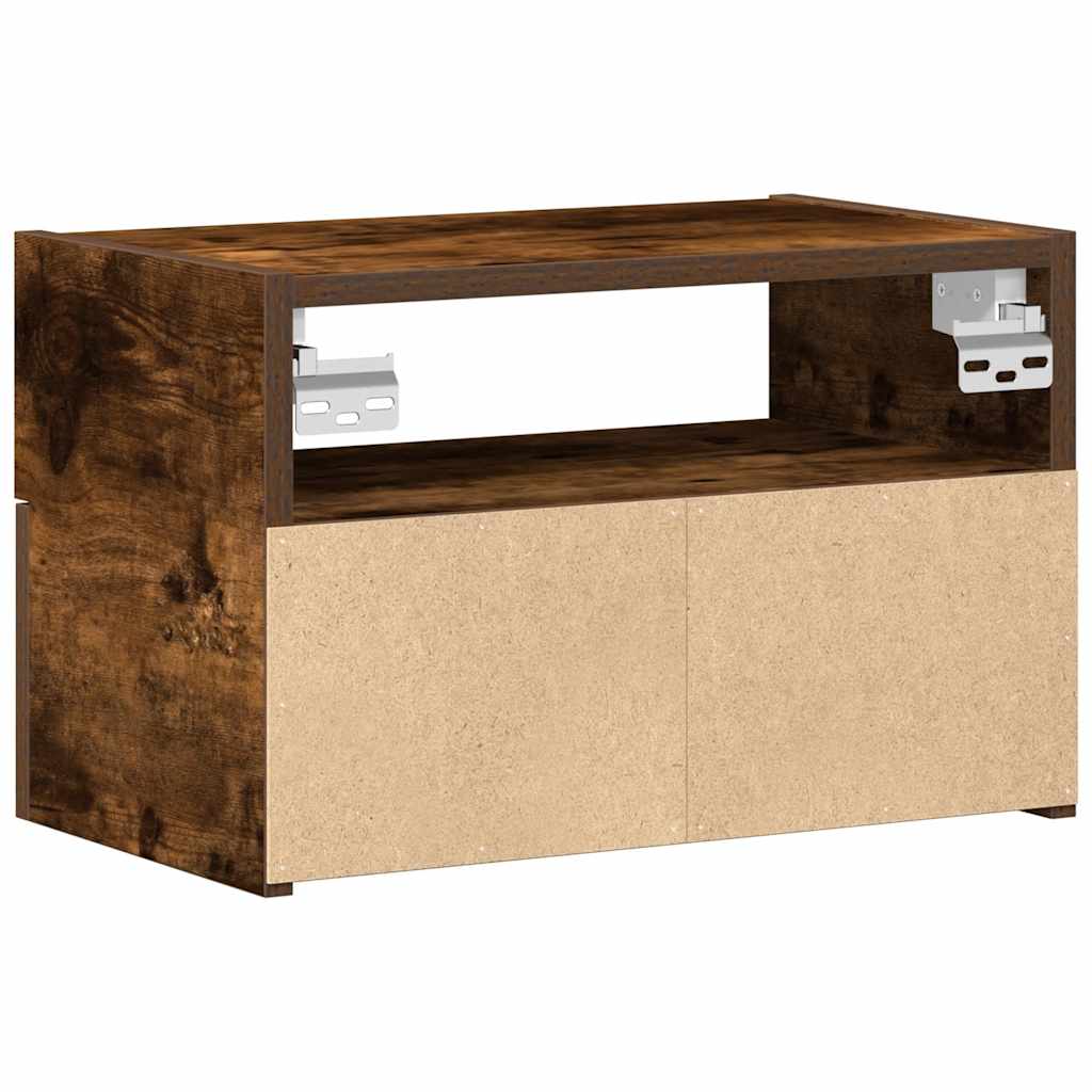 Tables de chevet murales 2 pcs Chêne fumé 45x26x28,5 cm - XIOS