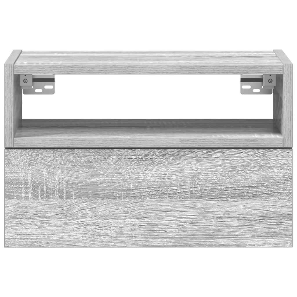 Tables de chevet murales 2 pcs sonoma gris 45x26x28,5 cm - XIOS