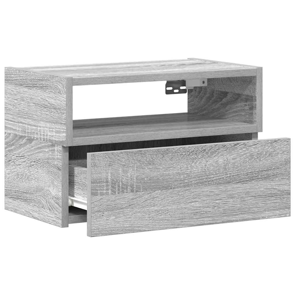 Tables de chevet murales 2 pcs sonoma gris 45x26x28,5 cm - XIOS