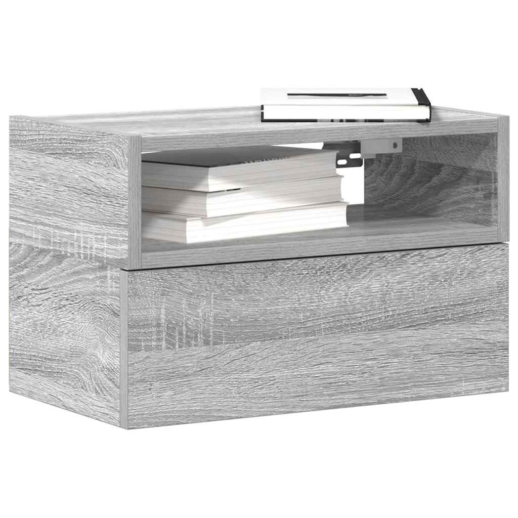 Tables de chevet murales 2 pcs sonoma gris 45x26x28,5 cm - XIOS