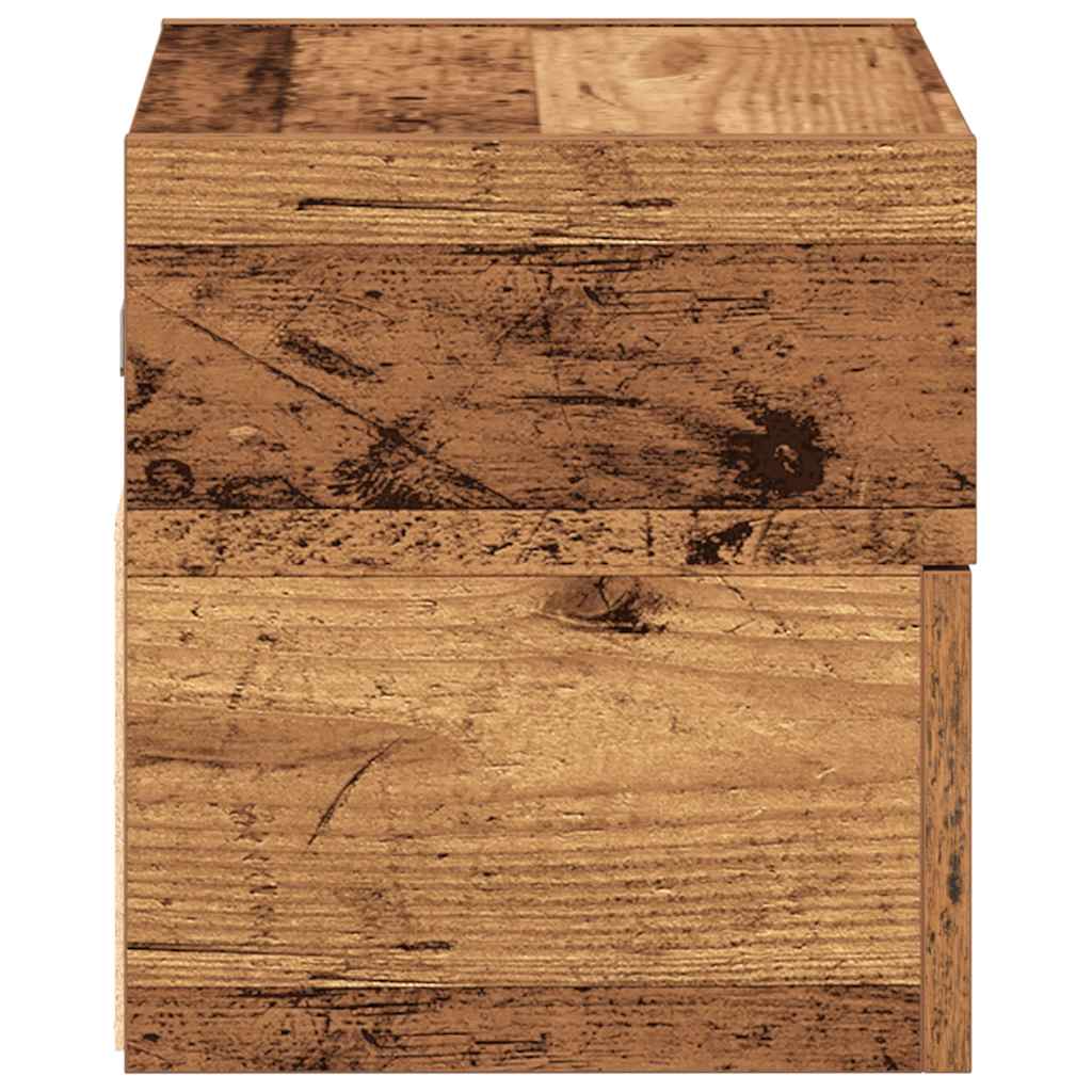 Tables de chevet murales 2 pcs vieux bois 45x26x28,5 cm - XIOS