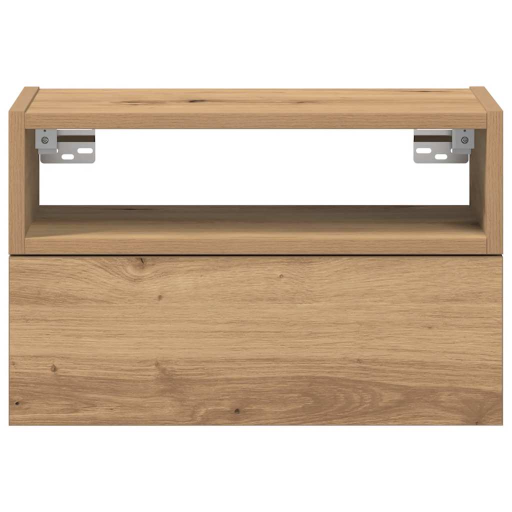 Tables de chevet murales 2 pcs chêne artisanal 45x26x28,5 cm - XIOS