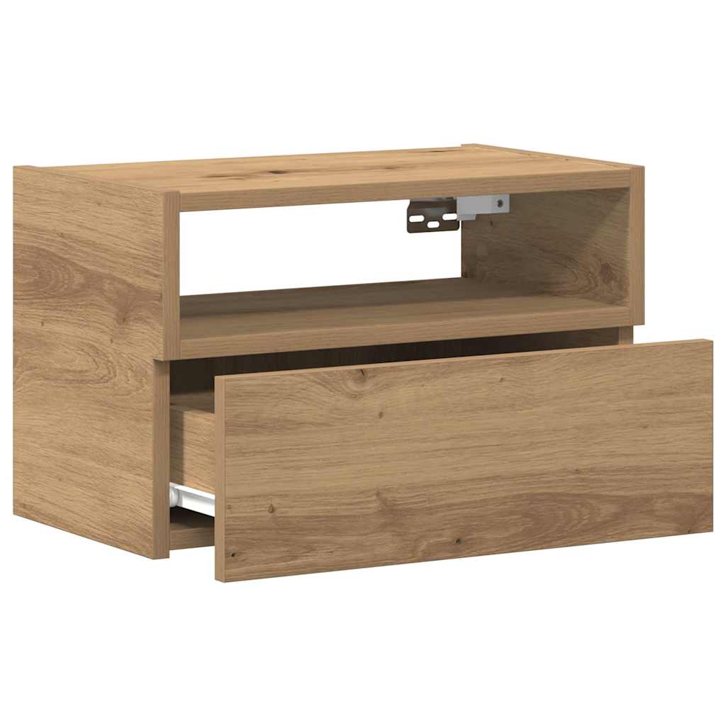 Tables de chevet murales 2 pcs chêne artisanal 45x26x28,5 cm - XIOS