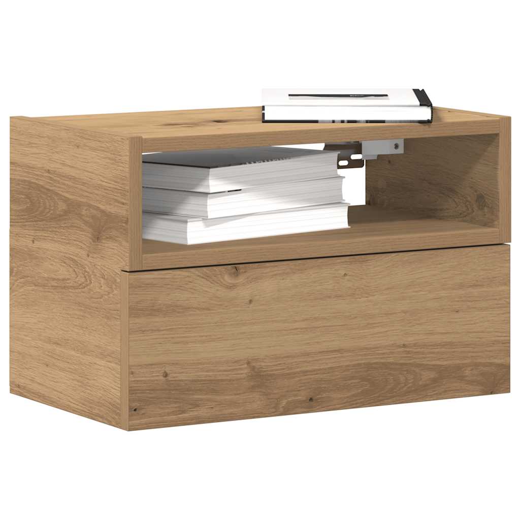 Tables de chevet murales 2 pcs chêne artisanal 45x26x28,5 cm - XIOS