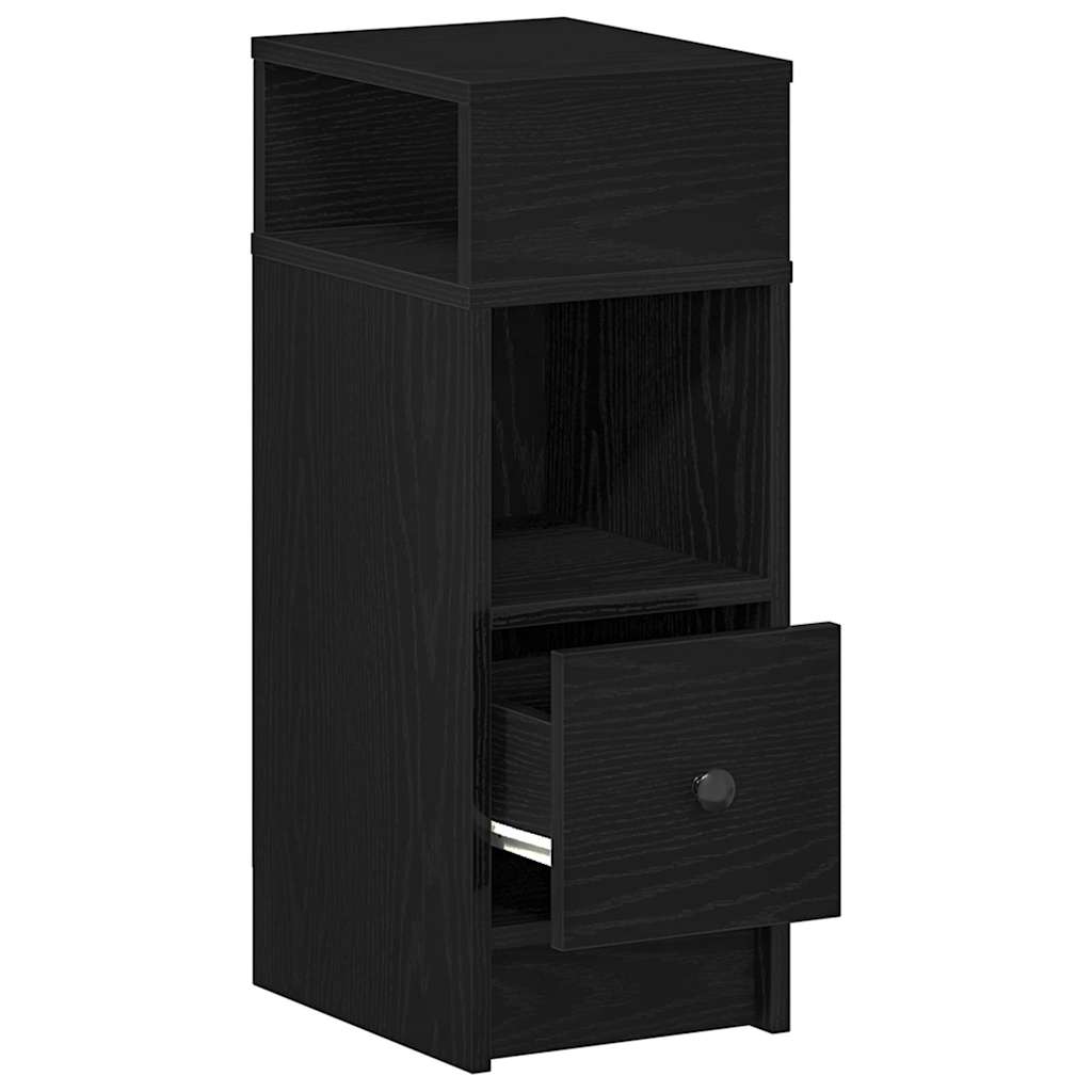 Tables de chevet 2 pcs avec tiroir noir 25x31x66 cm - XIOS