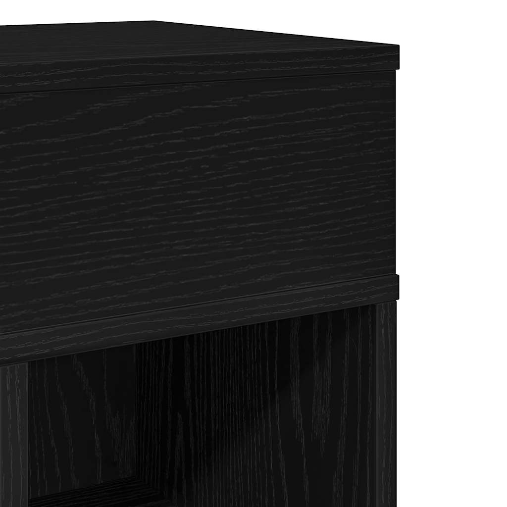 Tables de chevet 2 pcs avec tiroir noir 25x31x66 cm - XIOS