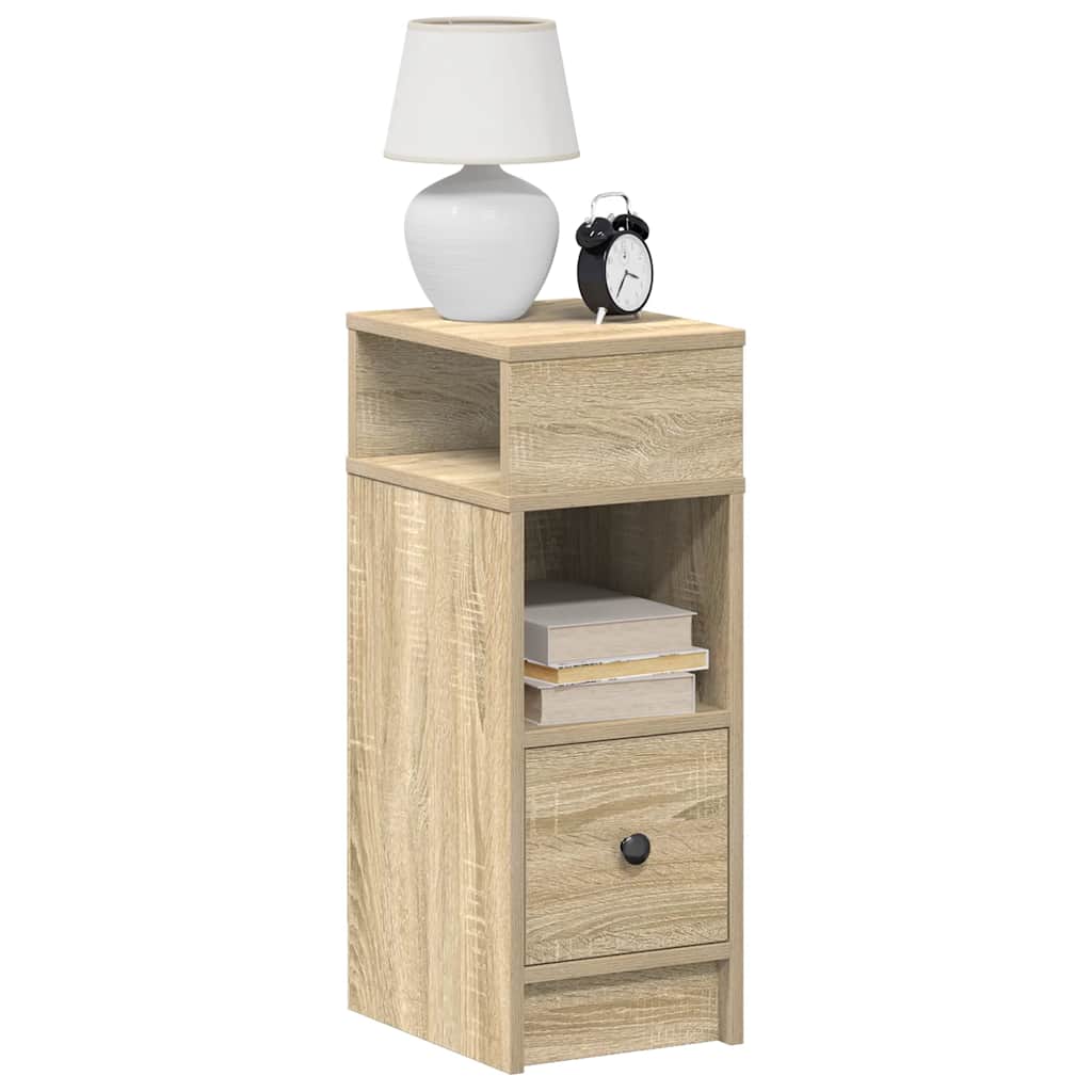 Tables de chevet 2 pcs avec tiroir chêne sonoma 25x31x66 cm - XIOS
