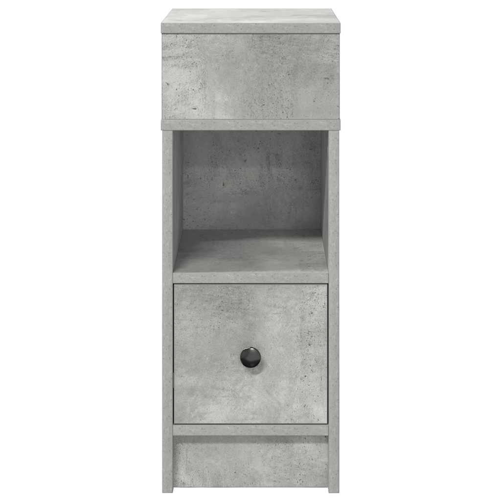 Tables de chevet 2 pcs avec tiroir gris béton 25x31x66 cm - XIOS