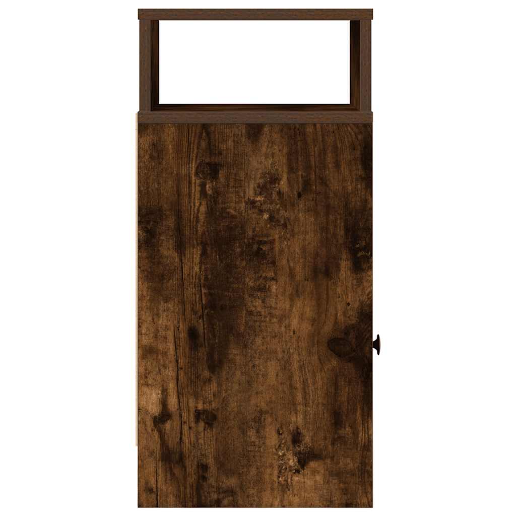 Tables de chevet 2 pcs avec tiroir chêne fumé 25x31x66 cm - XIOS