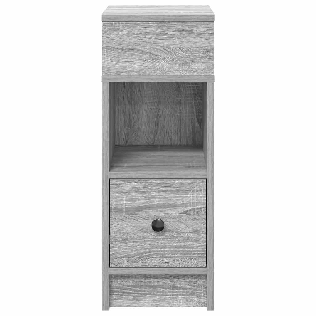 Table de chevet avec tiroir Gris Sonoma 25x31x66 cm - XIOS