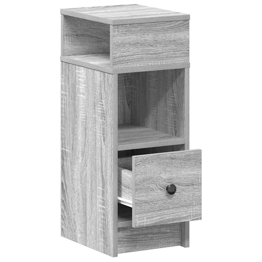 Tables de chevet 2 pcs avec tiroir Gris Sonoma 25x31x66 cm - XIOS