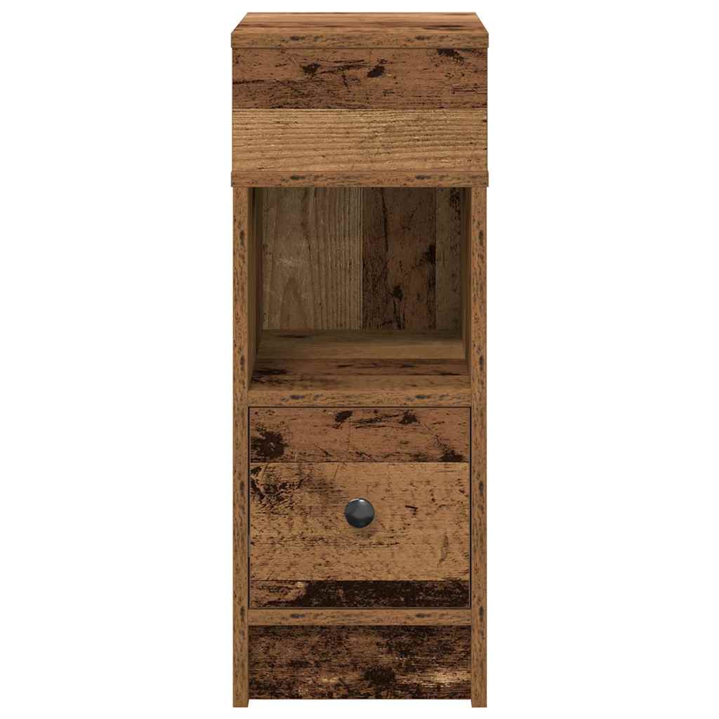 Tables de chevet 2 pcs avec tiroir bois ancien 25 x 31 x 66 cm - XIOS