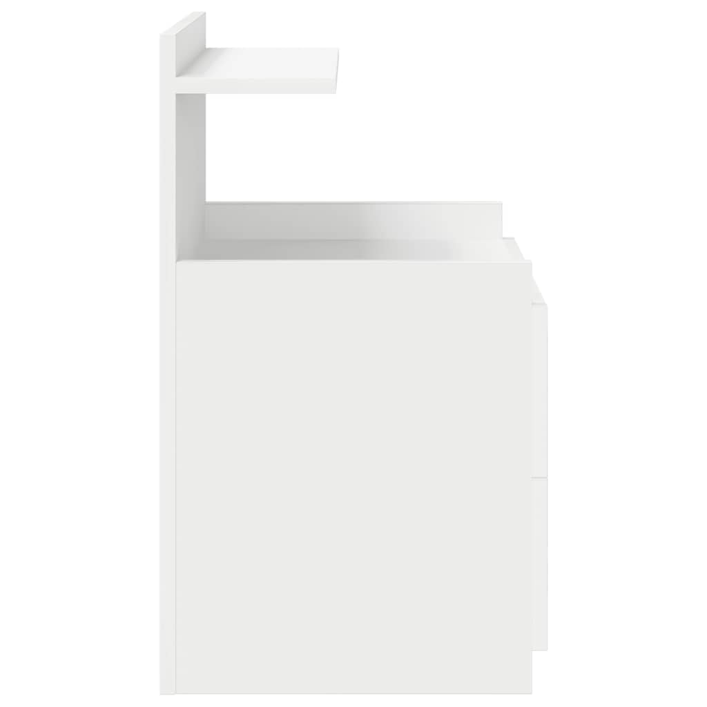 Tables de chevet 2 pièces avec 2 tiroirs Blanc 40 x 36,5 x 62 cm - XIOS