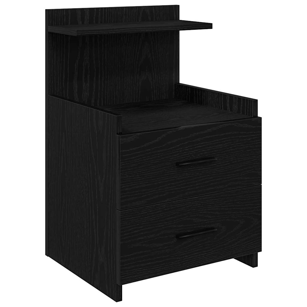 Tables de chevet 2 pièces avec 2 tiroirs Noir 40 x 36,5 x 62 cm - XIOS
