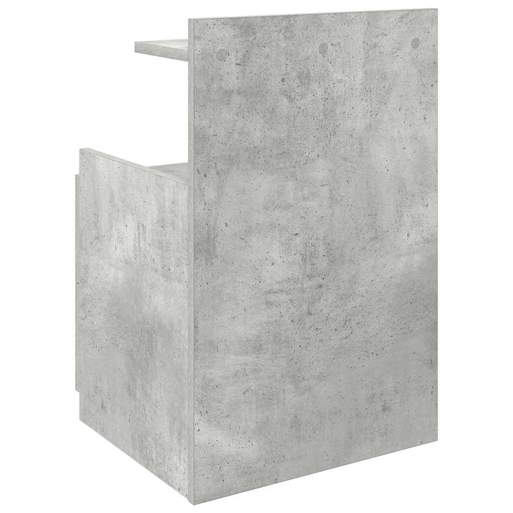 Tables de chevet 2 pièces avec 2 tiroirs Gris béton 40 x 36,5 x 62 cm - XIOS