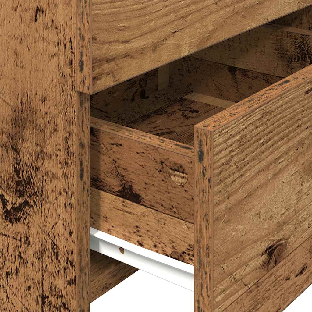 Tables de chevet 2 pièces avec 2 tiroirs Bois ancien 40 x 36,5 x 62 cm - XIOS