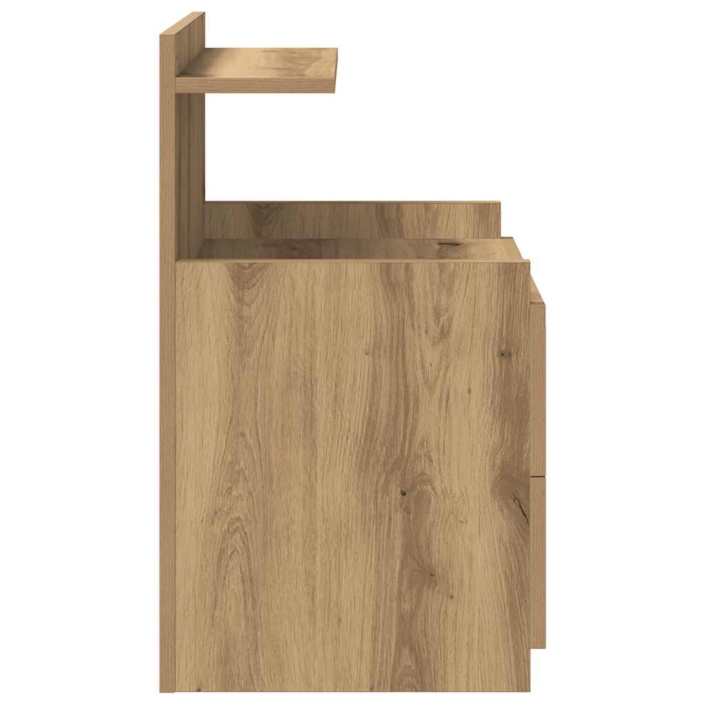 Tables de chevet 2 pièces avec 2 tiroirs Chêne artisanal 40 x 36,5 x 62 cm - XIOS