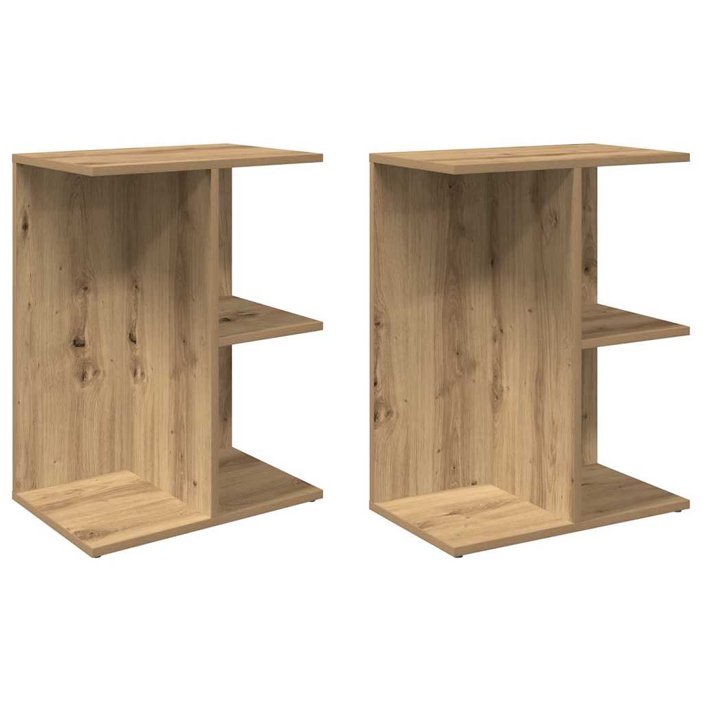 Tables de chevet 2 pcs chêne artisanal bois d'ingénierie - XIOS