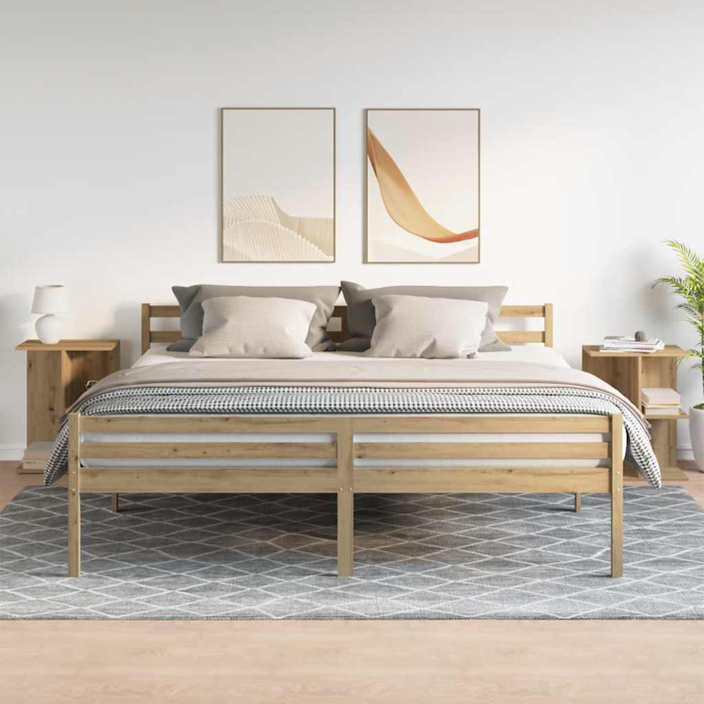 Tables de chevet 2 pcs chêne artisanal bois d'ingénierie - XIOS