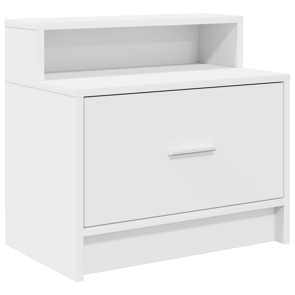 Table de chevet avec tiroir blanc 51x31x47 cm - XIOS