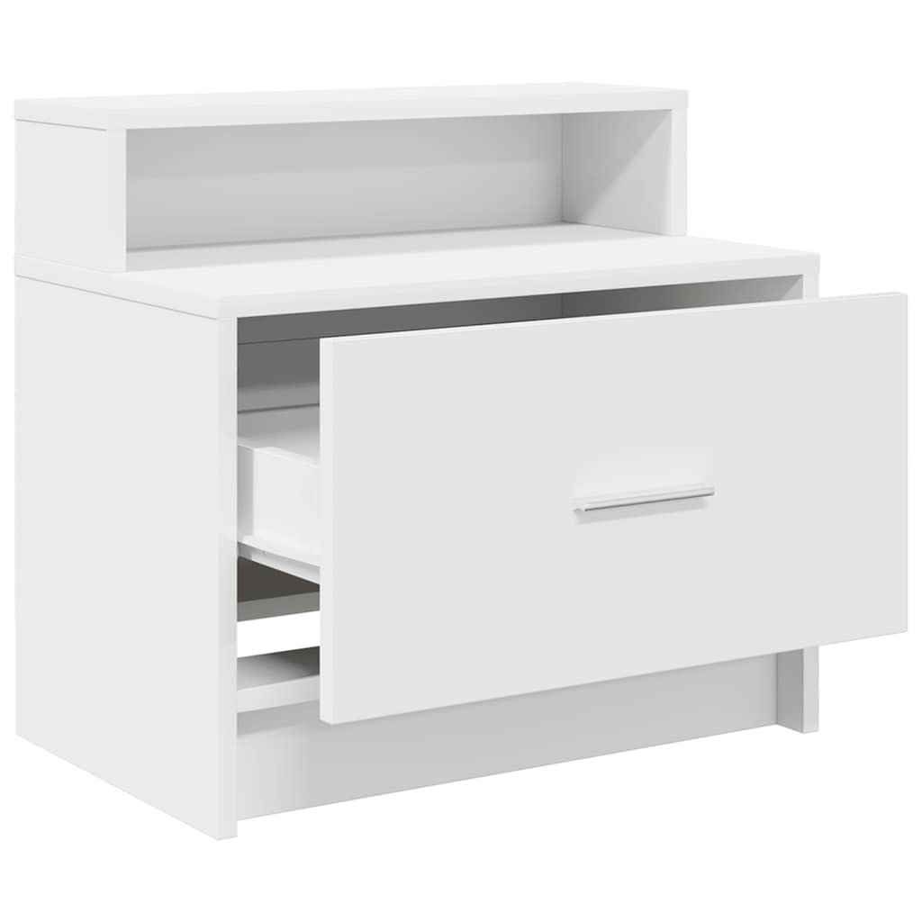 Table de chevet avec tiroir blanc 51x31x47 cm - XIOS