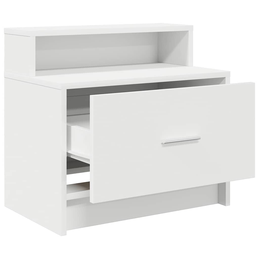 Table de chevet avec tiroir 2 pcs blanc 51x31x47 cm - XIOS