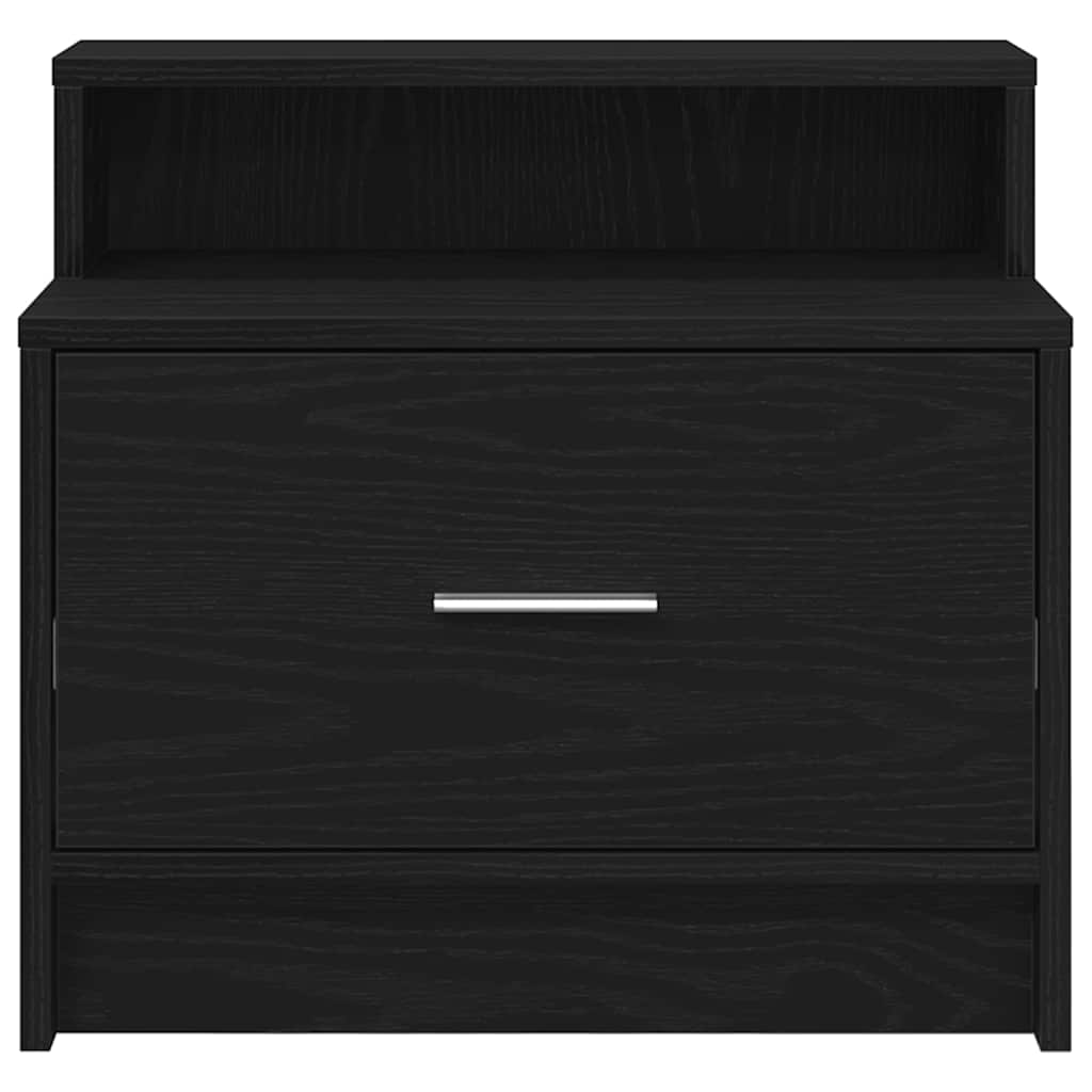 Tables de chevet avec tiroir 2 pcs chêne noir 51x31x47 cm - XIOS