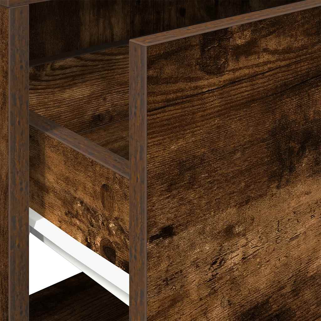 Tables de chevet avec tiroir 2 pcs chêne fumé 51x31x47 cm - XIOS