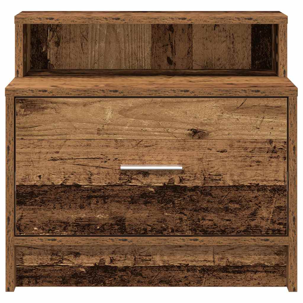 Tables de chevet avec tiroir 2 pcs vieux bois 51x31x47 cm - XIOS
