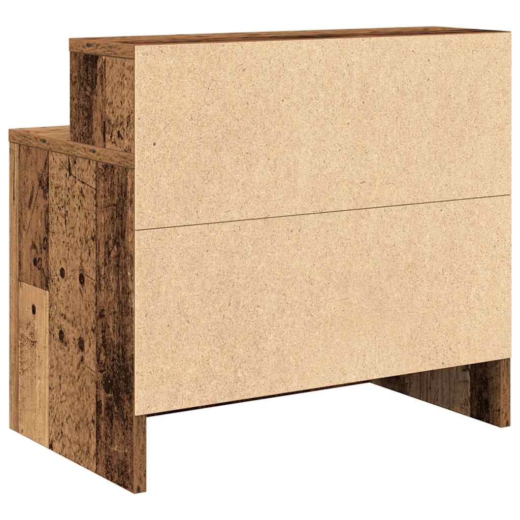 Tables de chevet avec tiroir 2 pcs vieux bois 51x31x47 cm - XIOS