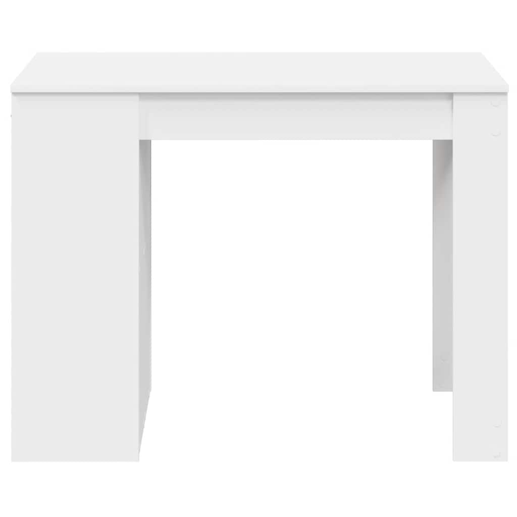 Bureau avec tiroir et étagère blanc bois d'ingénierie - XIOS
