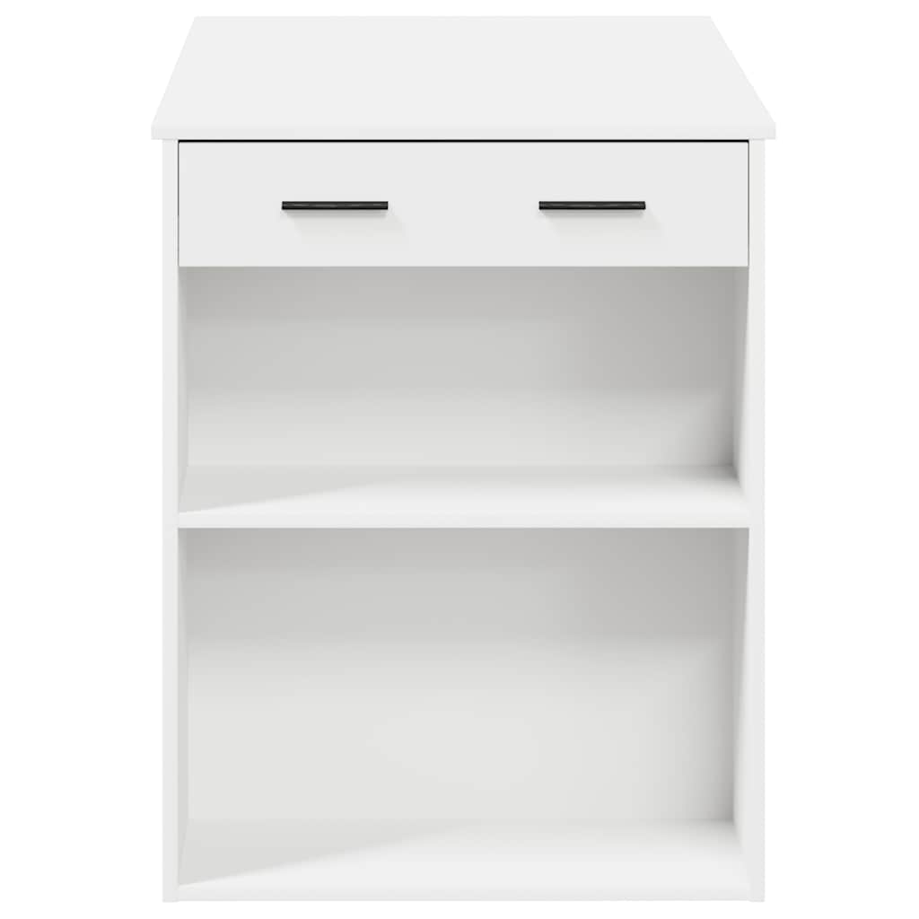 Bureau avec tiroir et étagère blanc bois d'ingénierie - XIOS