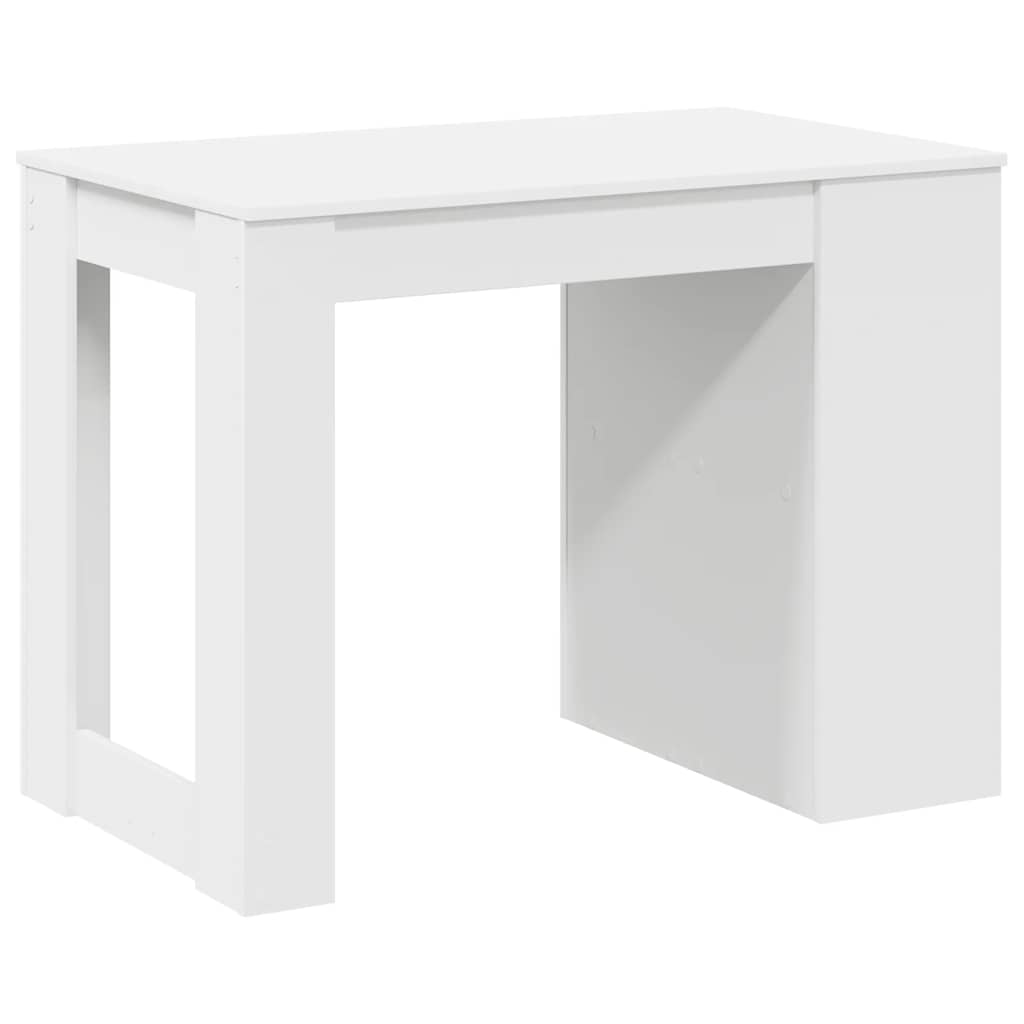 Bureau avec tiroir et étagère blanc bois d'ingénierie - XIOS