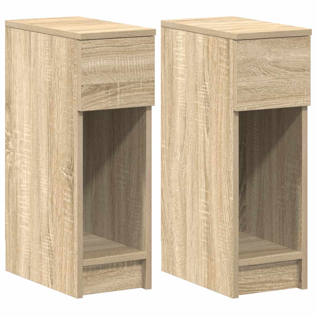 Tables de chevet avec tiroir 2 pcs chêne sonoma 20x36x60 cm - XIOS