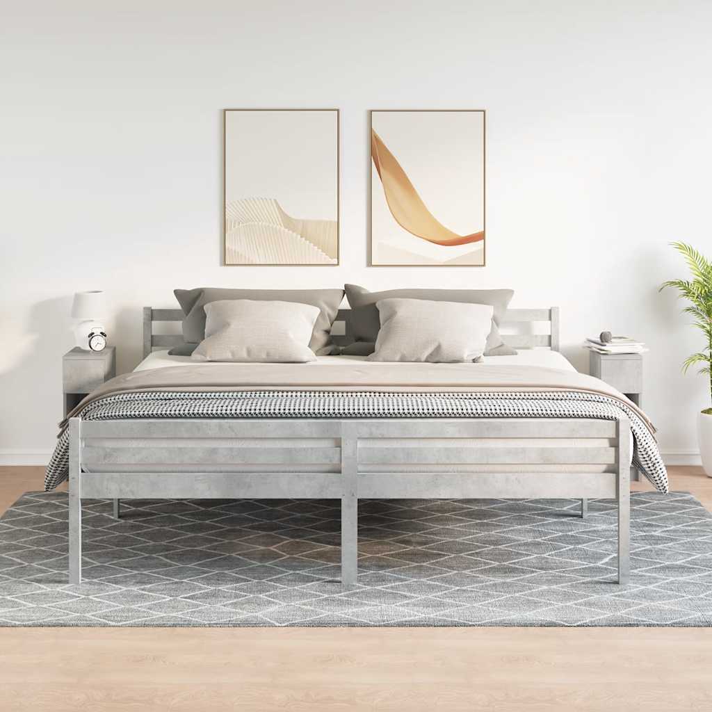 Tables de chevet avec tiroir 2 pcs gris béton 20x36x60 cm - XIOS